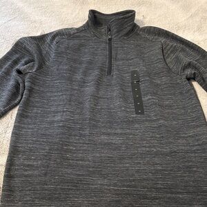 Banana Republic Men's Charcoal Zip-Up Sweater